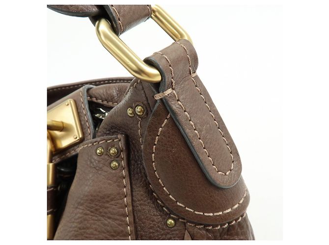 Chloé Borsa a tracolla e borsa a mano Chloe Paddington in pelle Marrone Scuro - vista 15