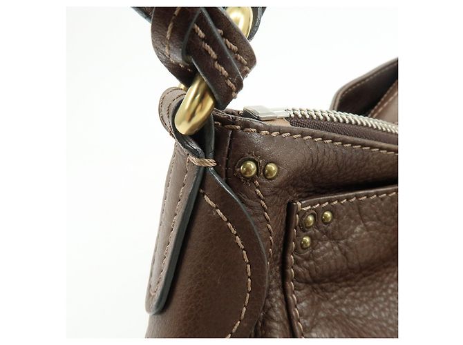 Chloé Borsa a tracolla e borsa a mano Chloe Paddington in pelle Marrone Scuro - vista 16