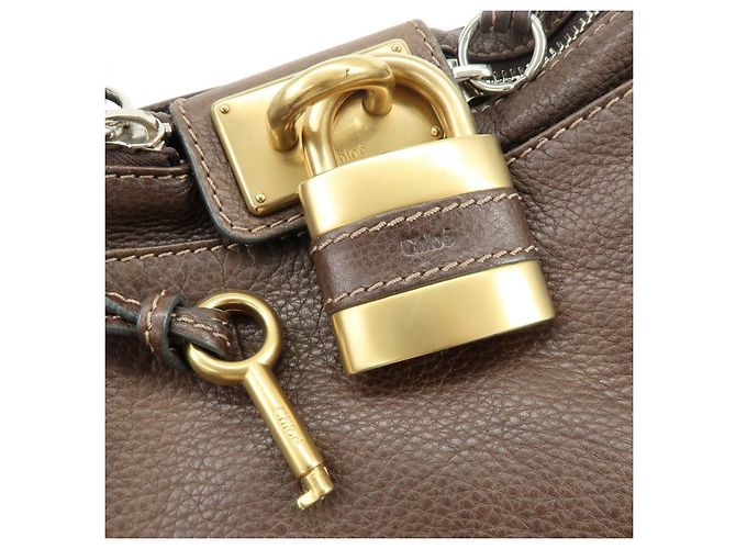 Chloé Borsa a tracolla e borsa a mano Chloe Paddington in pelle Marrone Scuro - vista 17
