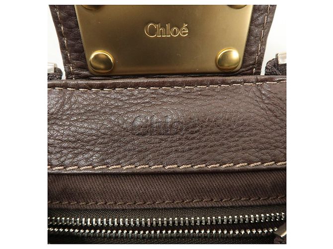 Chloé Borsa a tracolla e borsa a mano Chloe Paddington in pelle Marrone Scuro - vista 23