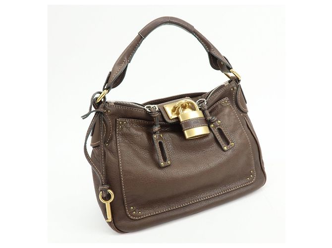 Chloé Borsa a tracolla e borsa a mano Chloe Paddington in pelle Marrone Scuro - vista 4