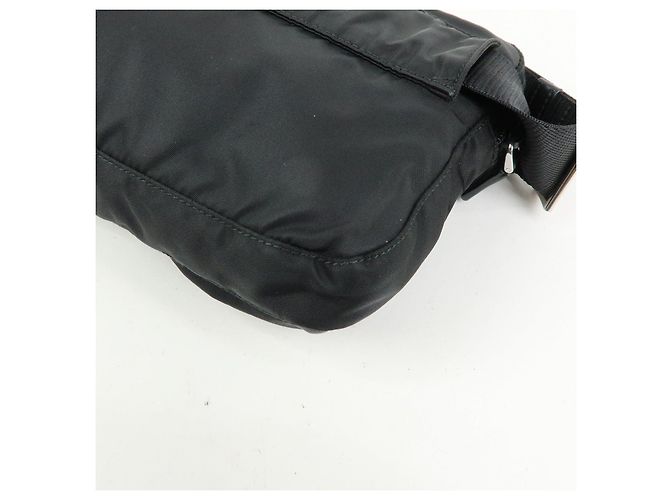 Borsello da vita PRADA in nylon e pelle con logo triangolare Nero BM0008 - vista 11