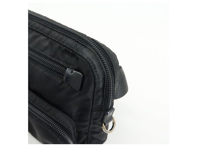 Borsello da vita PRADA in nylon e pelle con logo triangolare Nero BM0008 - vista 12