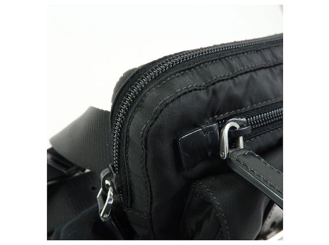Borsello da vita PRADA in nylon e pelle con logo triangolare Nero BM0008 - vista 13