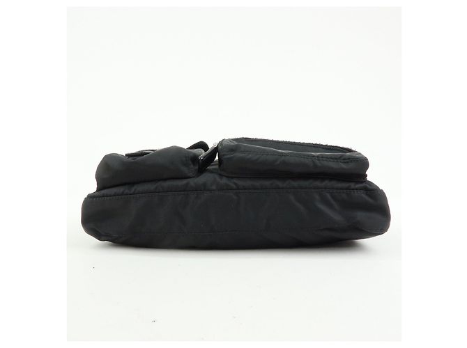 Borsello da vita PRADA in nylon e pelle con logo triangolare Nero BM0008 - vista 5