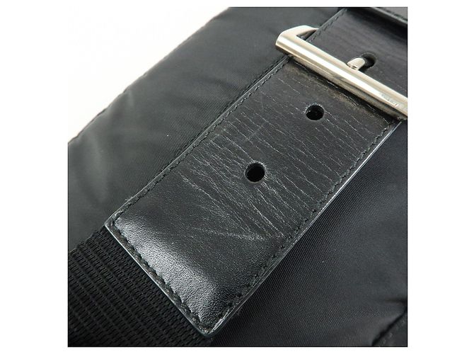 Borsello da vita PRADA in nylon e pelle con logo triangolare Nero BM0008 - vista 7