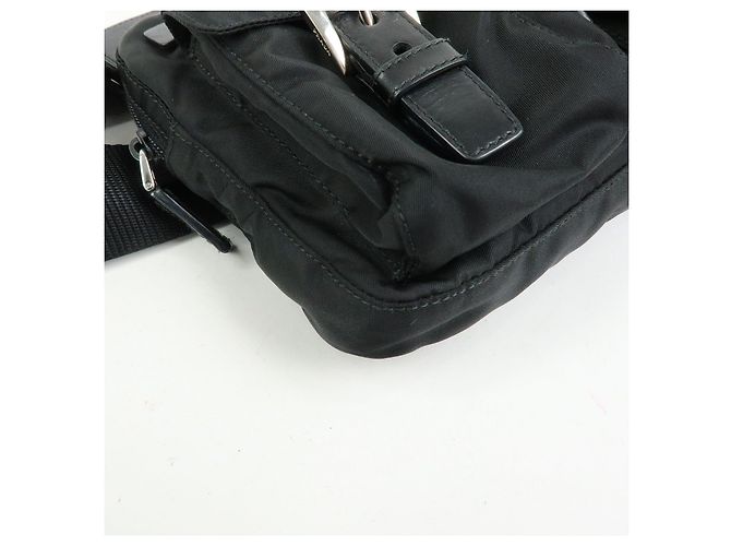 Borsello da vita PRADA in nylon e pelle con logo triangolare Nero BM0008 - vista 8
