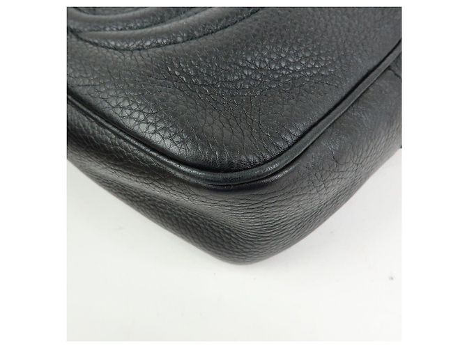 GUCCI Borsa a tracolla in pelle Interlocking G SOHO con frange Nero 308364 - vista 11