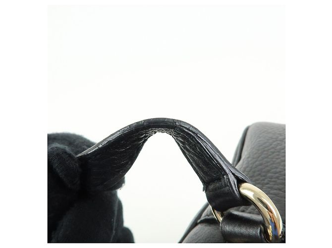 GUCCI Borsa a tracolla in pelle Interlocking G SOHO con frange Nero 308364 - vista 9