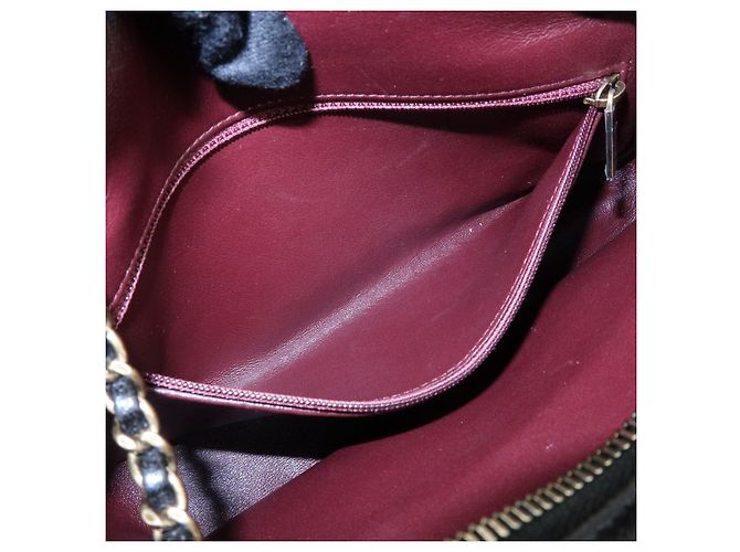Borsa a tracolla CHANEL Chevron in pelle di vitello nera - vista 19