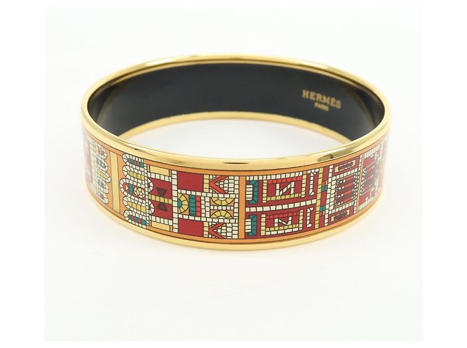 Hermès HERMES Email MM Bracciale Rigido in Metallo Placcato Oro Oro Rosso - vista 3