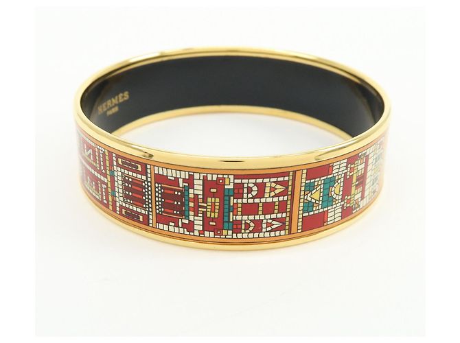 Hermès HERMES Email MM Bracciale Rigido in Metallo Placcato Oro Oro Rosso - vista 4