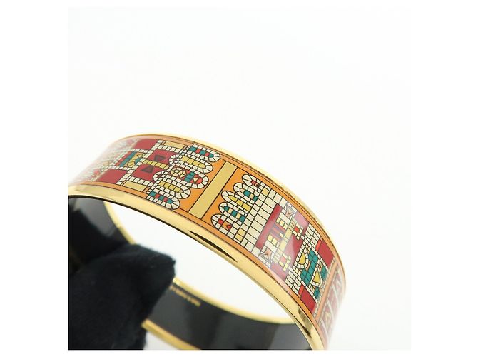 Hermès HERMES Email MM Bracciale Rigido in Metallo Placcato Oro Oro Rosso - vista 7