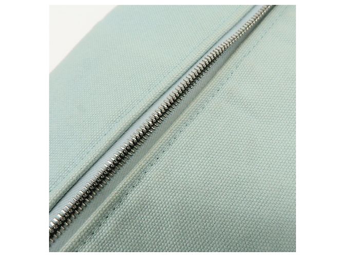 Hermès HERMES Bride A Brac GM Borsa e Pochette in Tela e Pelle Azzurro - vista 14