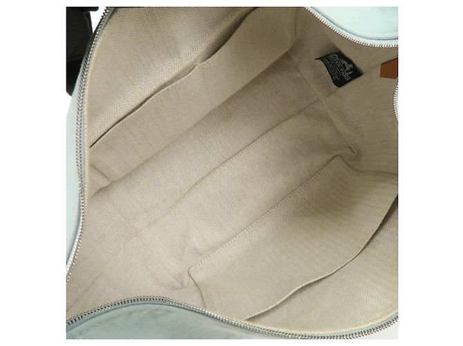 Hermès HERMES Bride A Brac GM Borsa e Pochette in Tela e Pelle Azzurro - vista 15