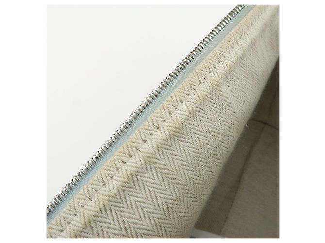 Hermès HERMES Bride A Brac GM Borsa e Pochette in Tela e Pelle Azzurro - vista 20