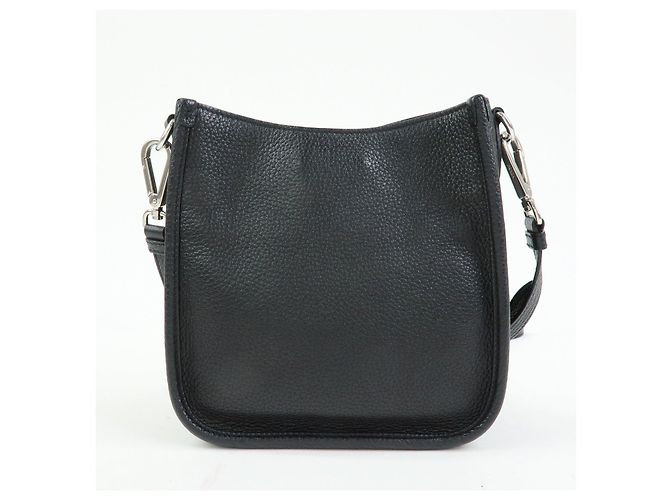 Borsa a tracolla PRADA in pelle Vitello Daino con logo triangolare Nero 1BH191 - vista 2