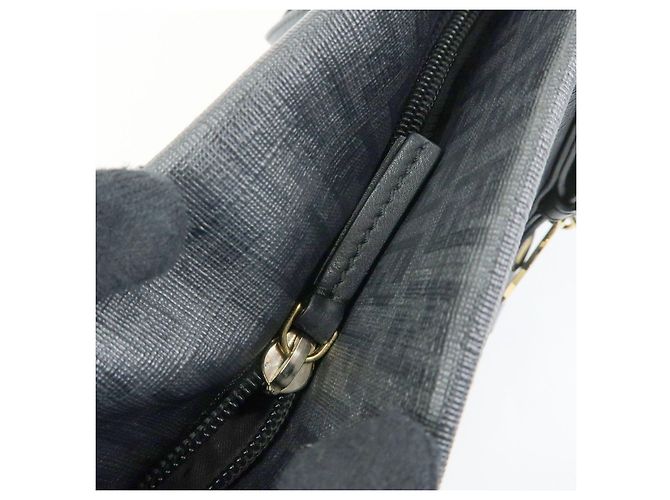 FENDI Borsa Tote e Borsa a Tracolla Zucchino in PVC e Pelle Nera 8BH215 - vista 17