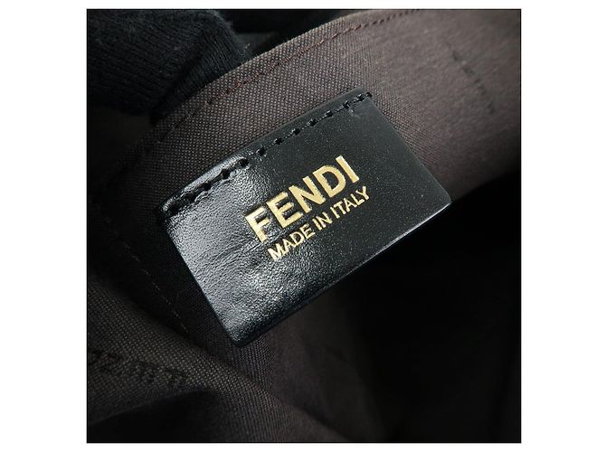 FENDI Borsa Tote e Borsa a Tracolla Zucchino in PVC e Pelle Nera 8BH215 - vista 23