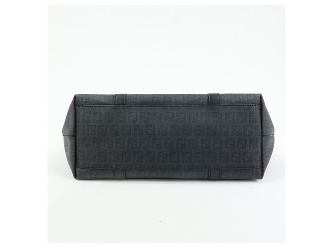 FENDI Borsa Tote e Borsa a Tracolla Zucchino in PVC e Pelle Nera 8BH215 - vista 5