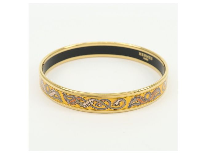 Hermès HERMES Email PM Bracciale Rigido Placcato Oro Oro Giallo - vista 3