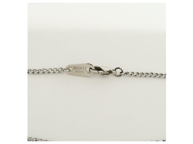 Louis Vuitton Collana LV Award Metal Necklace Pendant Silver M00911 - vista 7