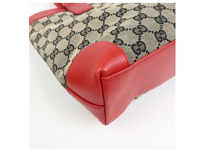 Borsa Tote GUCCI GG Canvas Leather Beige Rosso 002・1119 - vista 12