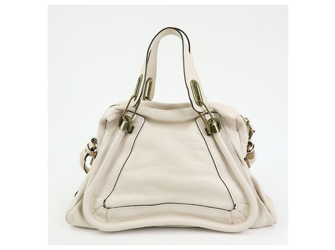 Chloé Borsa 2Way Chloe Paraty in pelle Borsa a tracolla Borsa a mano Ivory - vista 2