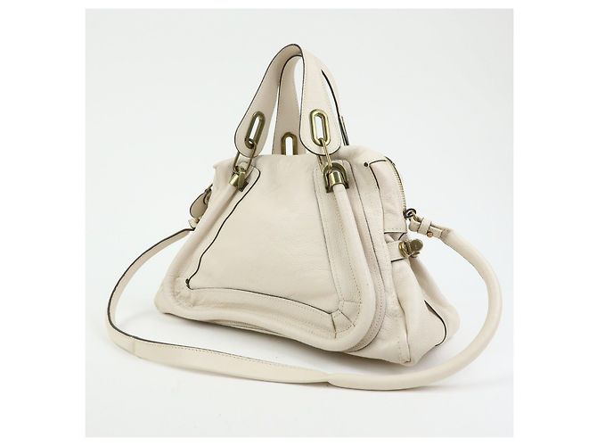 Chloé Borsa 2Way Chloe Paraty in pelle Borsa a tracolla Borsa a mano Ivory - vista 3