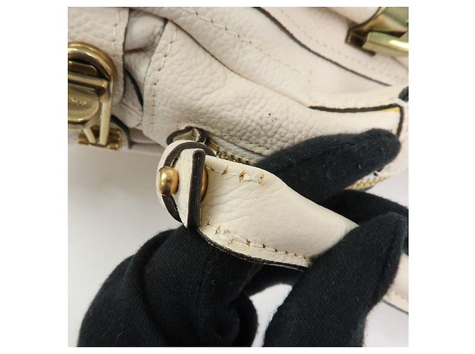 Chloé Borsa 2Way Chloe Paraty in pelle Borsa a tracolla Borsa a mano Ivory - vista 7
