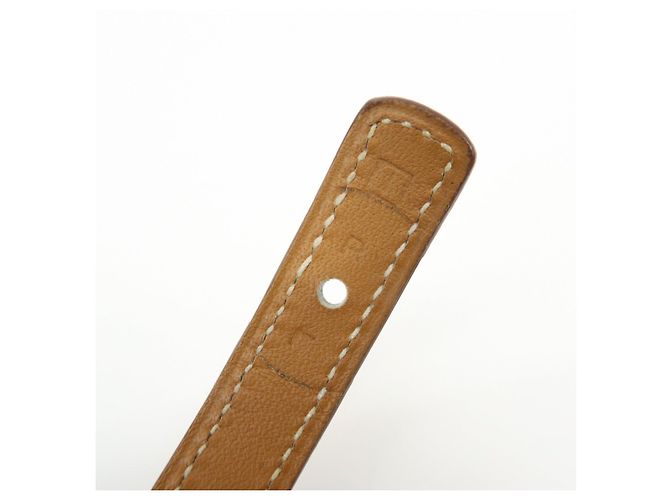 Hermès HERMES Serie Looping Bracciale in Pelle e Metallo Brown Black Silver - vista 9