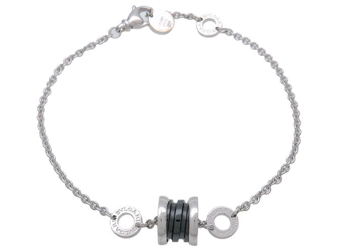 Bulgari BVLGARI B-zero1 Save the Children Bracelet SV925 Ceramic Silver Black - vista 2