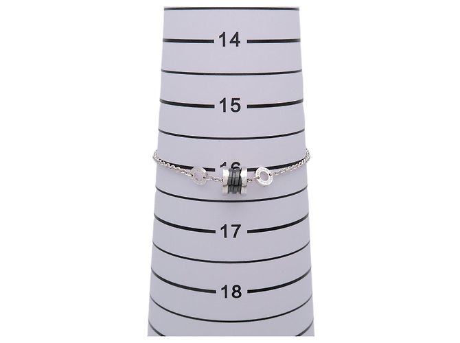 Bulgari BVLGARI B-zero1 Save the Children Bracelet SV925 Ceramic Silver Black - vista 6