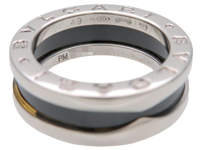 Bulgari BVLGARI B-Zero1 Save the Children Ring SV925 Schwarze Keramik #49 US4.5 - Ansicht 6