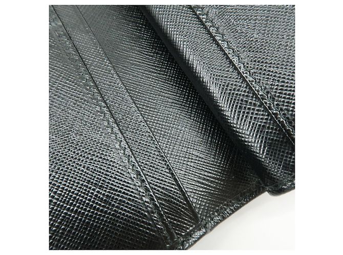 Cartera compacta bi-fold PRADA de piel Saffiano Negra 1ML225 - vista 18
