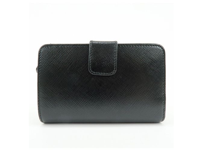 Cartera compacta bi-fold PRADA de piel Saffiano Negra 1ML225 - vista 2