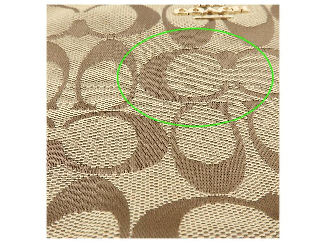 COACH Borsa a mano e a tracolla 2Way in pelle e tela Signature Beige Pink - vista 17