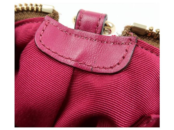 COACH Borsa a mano e a tracolla 2Way in pelle e tela Signature Beige Pink - vista 22