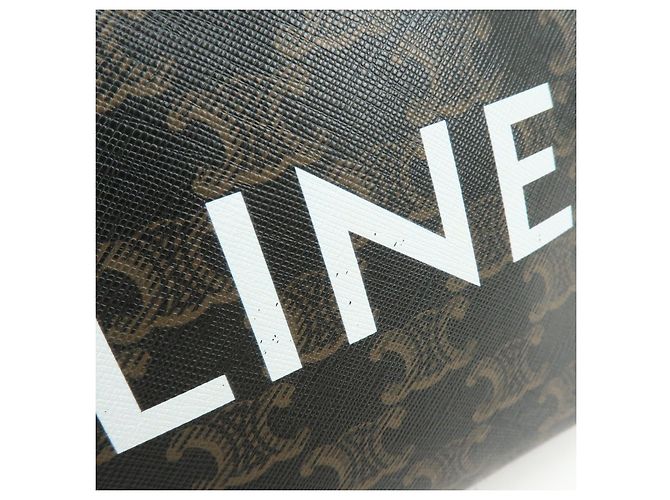 Céline Borsa a tracolla messenger CELINE Triumph in pelle Marrone Nero - vista 18