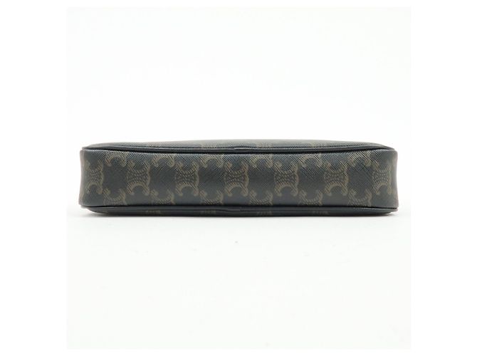 Céline Borsa a tracolla messenger CELINE Triumph in pelle Marrone Nero - vista 5