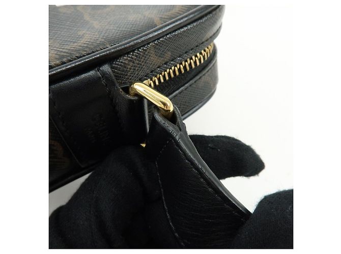 Céline Borsa a tracolla messenger CELINE Triumph in pelle Marrone Nero - vista 7