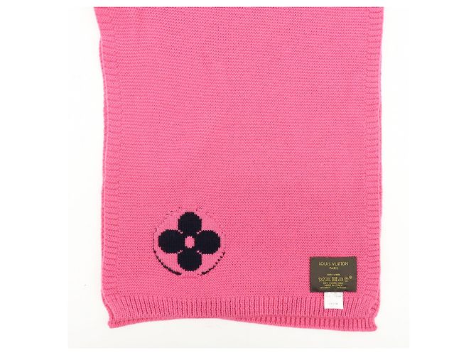Louis Vuitton Echarpe LV Collage Wool 100% Scarf Stole Pink M71136 - vista 12
