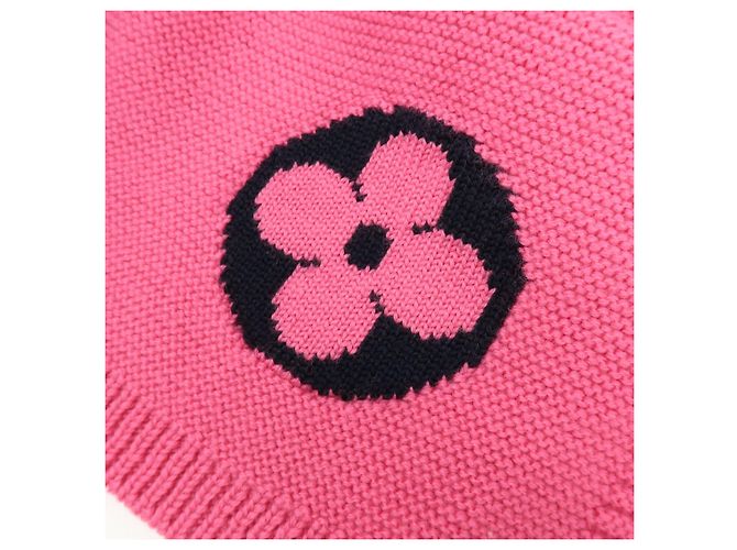 Louis Vuitton Echarpe LV Collage Wool 100% Scarf Stole Pink M71136 - vista 16