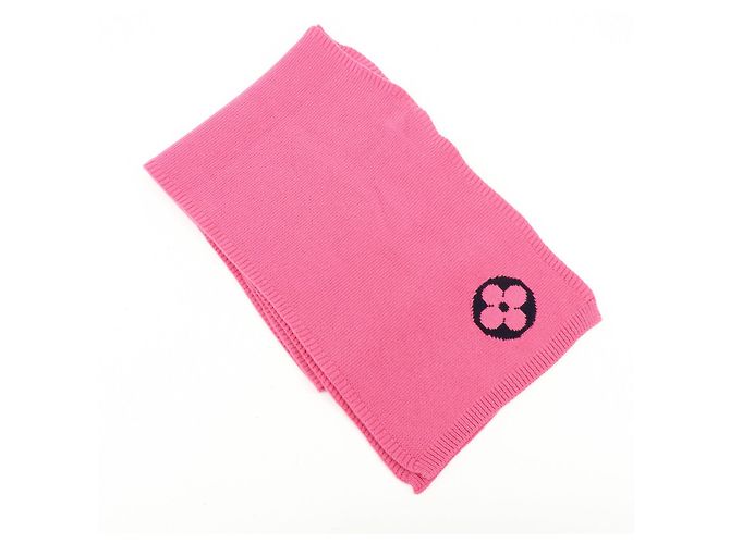 Louis Vuitton Echarpe LV Collage Wool 100% Scarf Stole Pink M71136 - vista 2