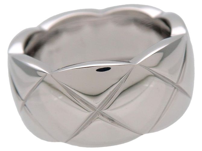 CHANEL COCO Crush Ring Large K18 750WG Weißgold #61 US9.5 J10573 - Ansicht 6