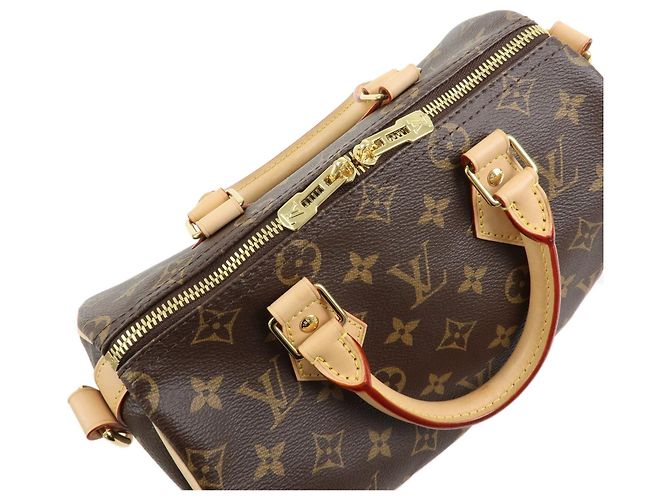 Louis Vuitton Monogram Speedy Bandouliere 25 2Way Bag Brown M46977 - vista 9