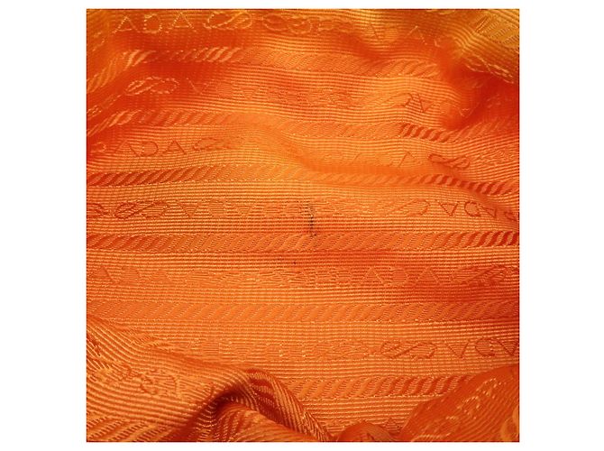 Autre Marque Borsa a tracolla e borsa a mano PRADA in nylon e pelle con logo triangolare, Orange - vista 23
