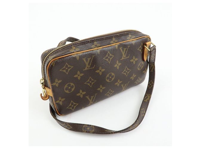 Borsa Louis Vuitton Monogram Pochette Marly Bandouliere Brown M51828 - vista 4