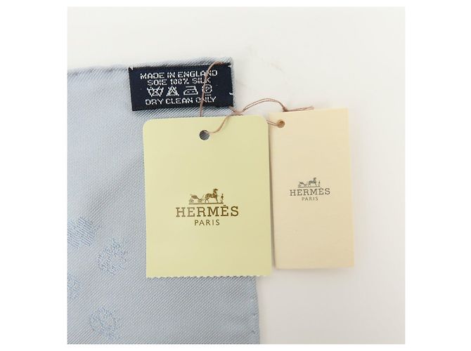 Hermès HERMES Carre 42 Set aus 2 Seidentüchern 100% Seide Rosa Bordeaux Hellblau - Ansicht 10