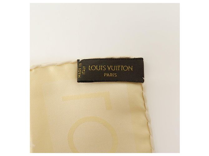 Louis Vuitton Logo Seidentuch 100% Stole Hellbeige - Ansicht 13